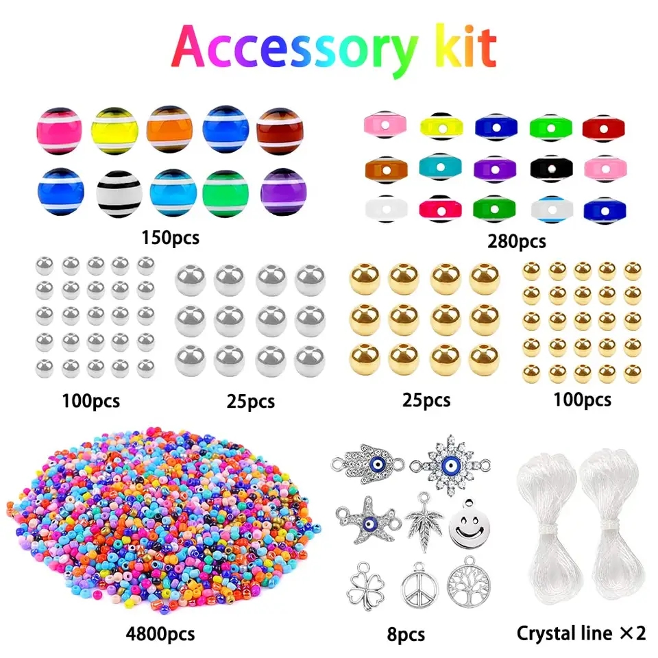Wholesale 2mm 3mm 4mm Glass Seed Beads Alloy Findings Kits