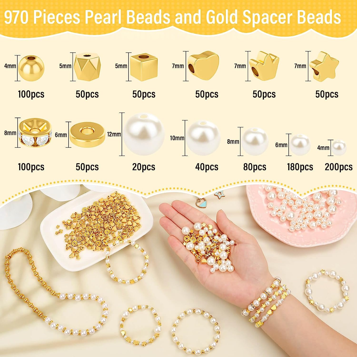 Factory Direct Selling Acrylic White Pearl Beads Set Supplier