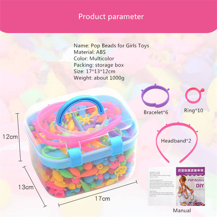 Sale at Wholesale Price POP Plastic Beads Kit for Kids Funny Toy