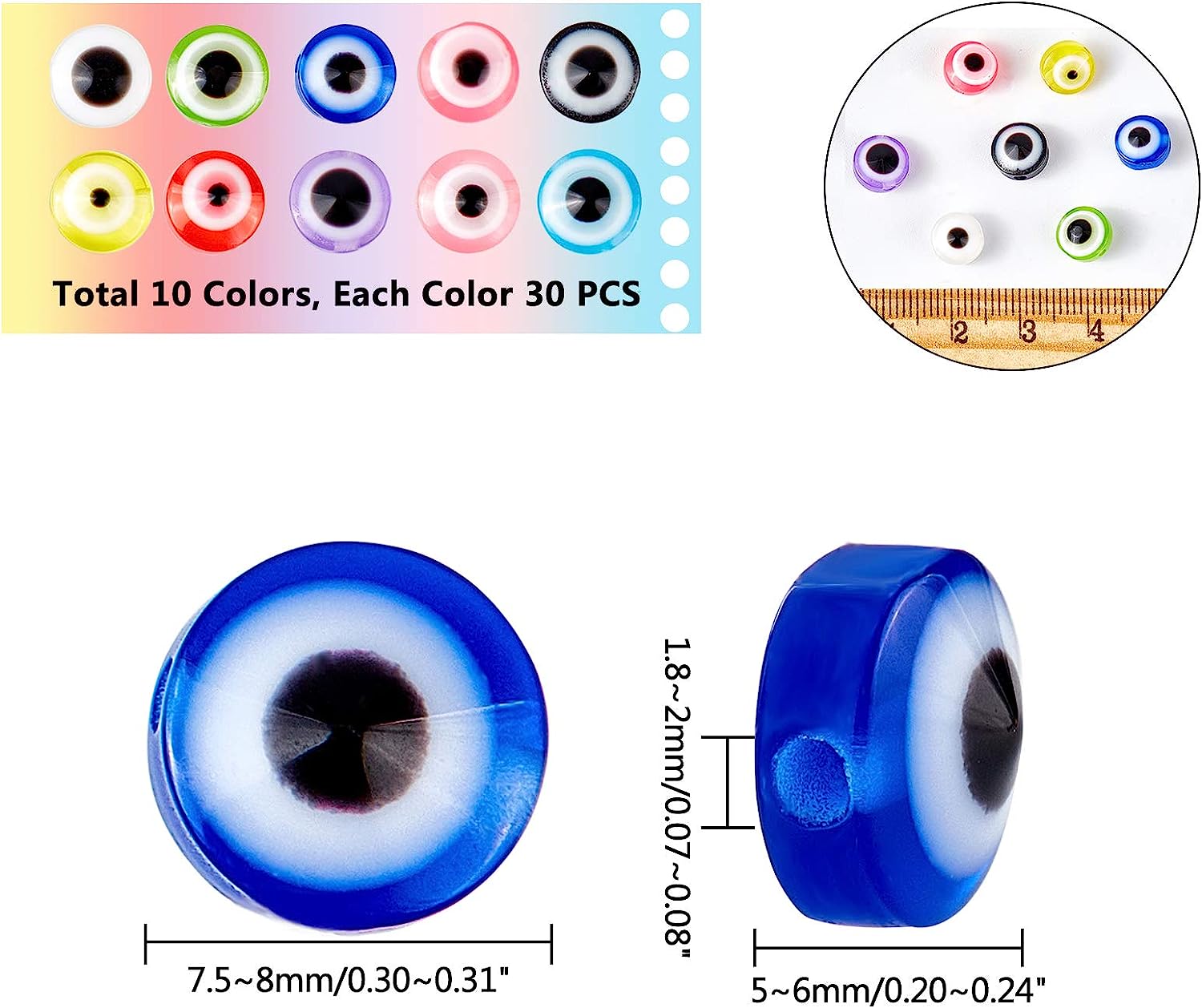 Factory Direct Selling Flat Round Eye Shaped Resin Beads Kit