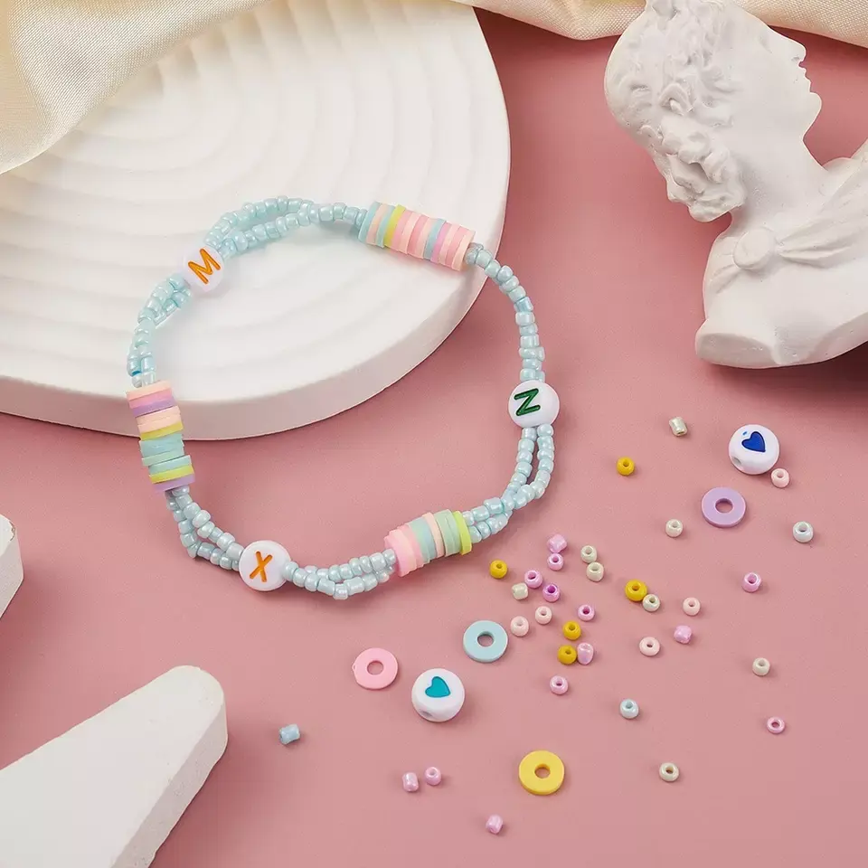 Colorful Flat Round Small Glass Seed Beads DIY Jewelry Kits Wholesale