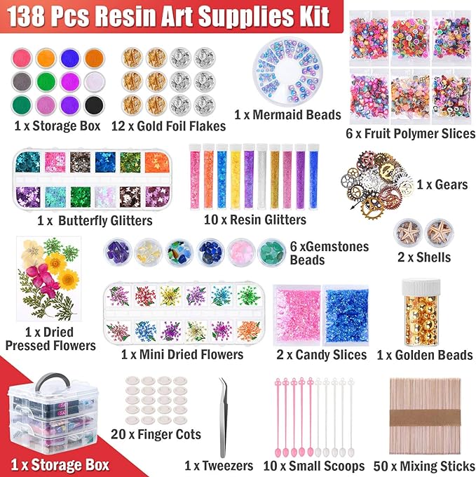 Resin Decoration Kits Beginners DIY Jewelry Making Accessories Set