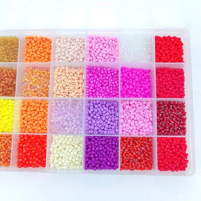 Sale at Wholesale Price 4mm Colorful Acrylic Seed Beads Kit
