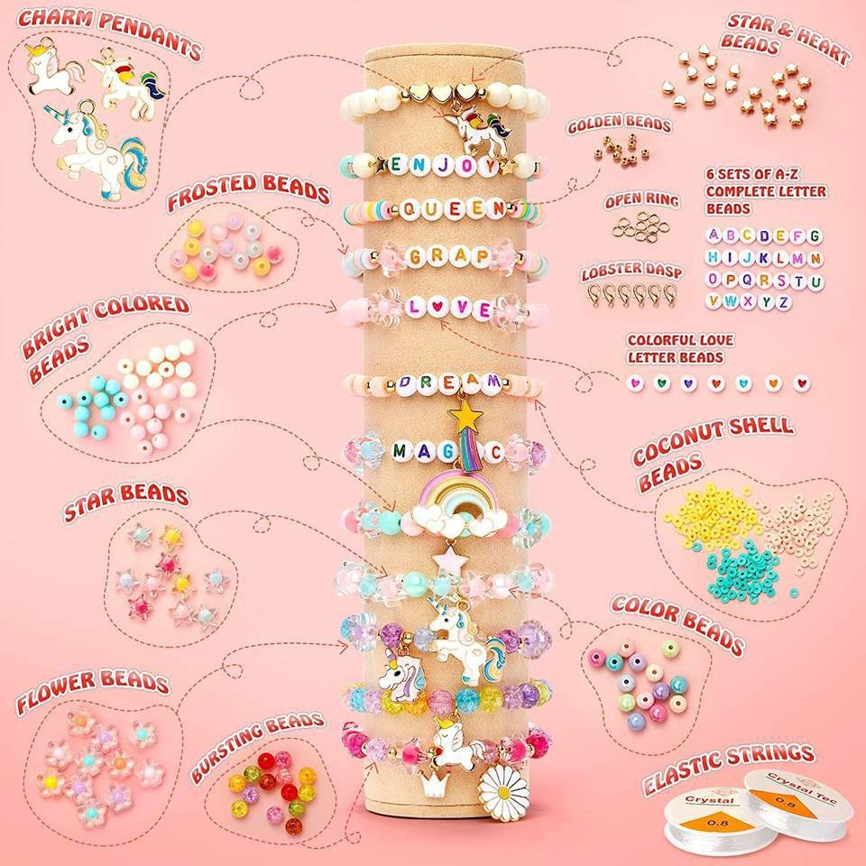 Unicorn Rainbow Design Charm Bracelet Making Kit Wholesale