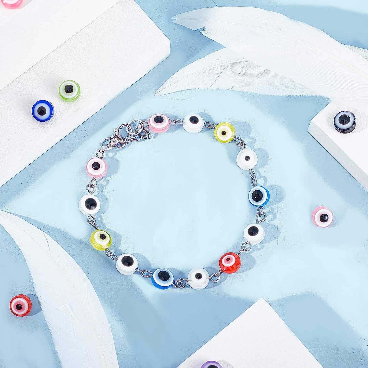 Factory Direct Selling Flat Round Eye Shaped Resin Beads Kit
