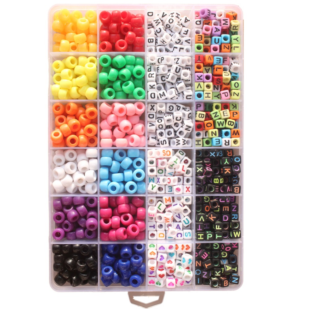 Wholesale Sell Color Hole Beads 6MM Letter Kit
