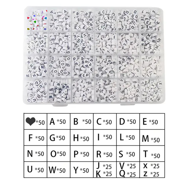 Factory Direct selling 7x4mm Letter Beads Kit