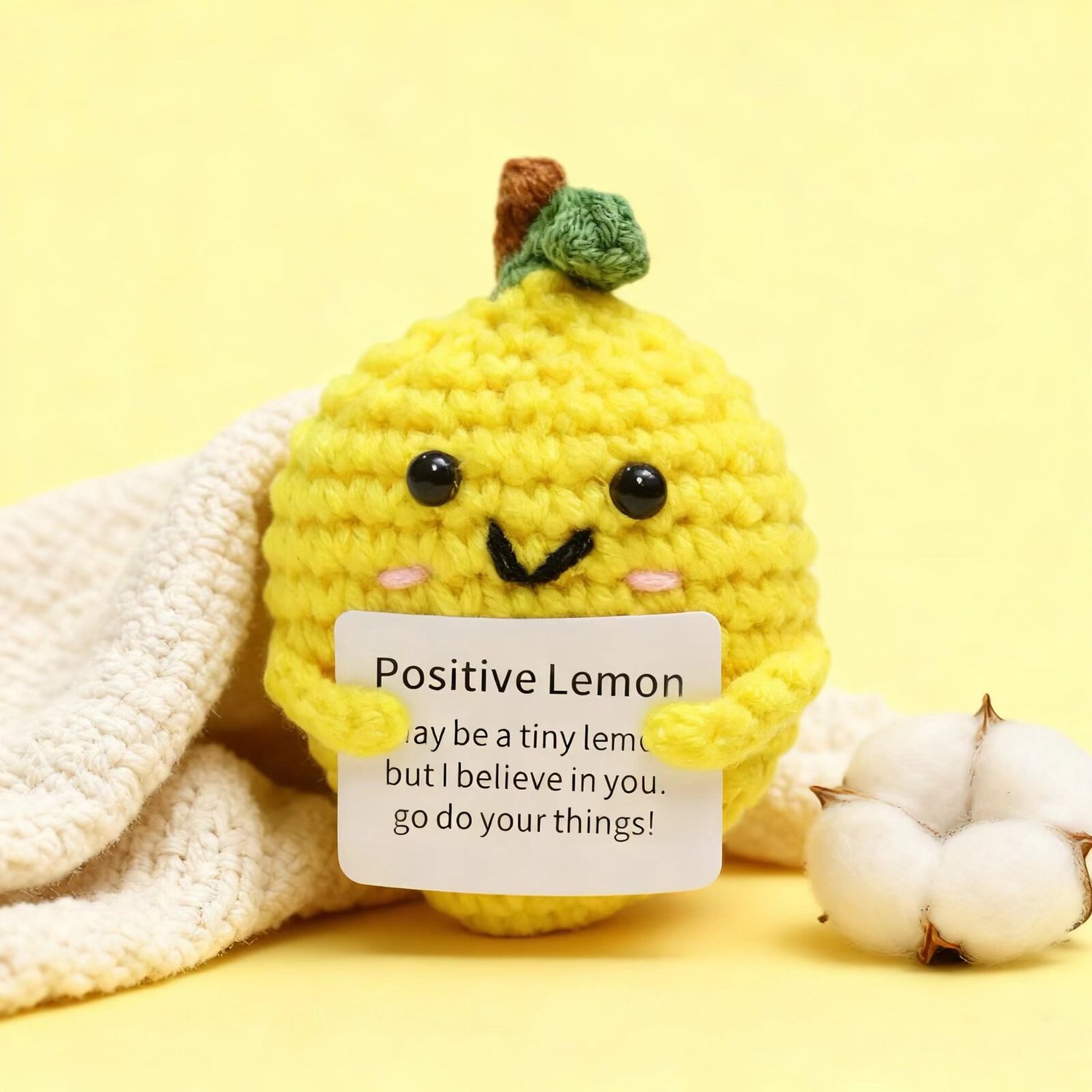Crochet Positive Lemon Plush
