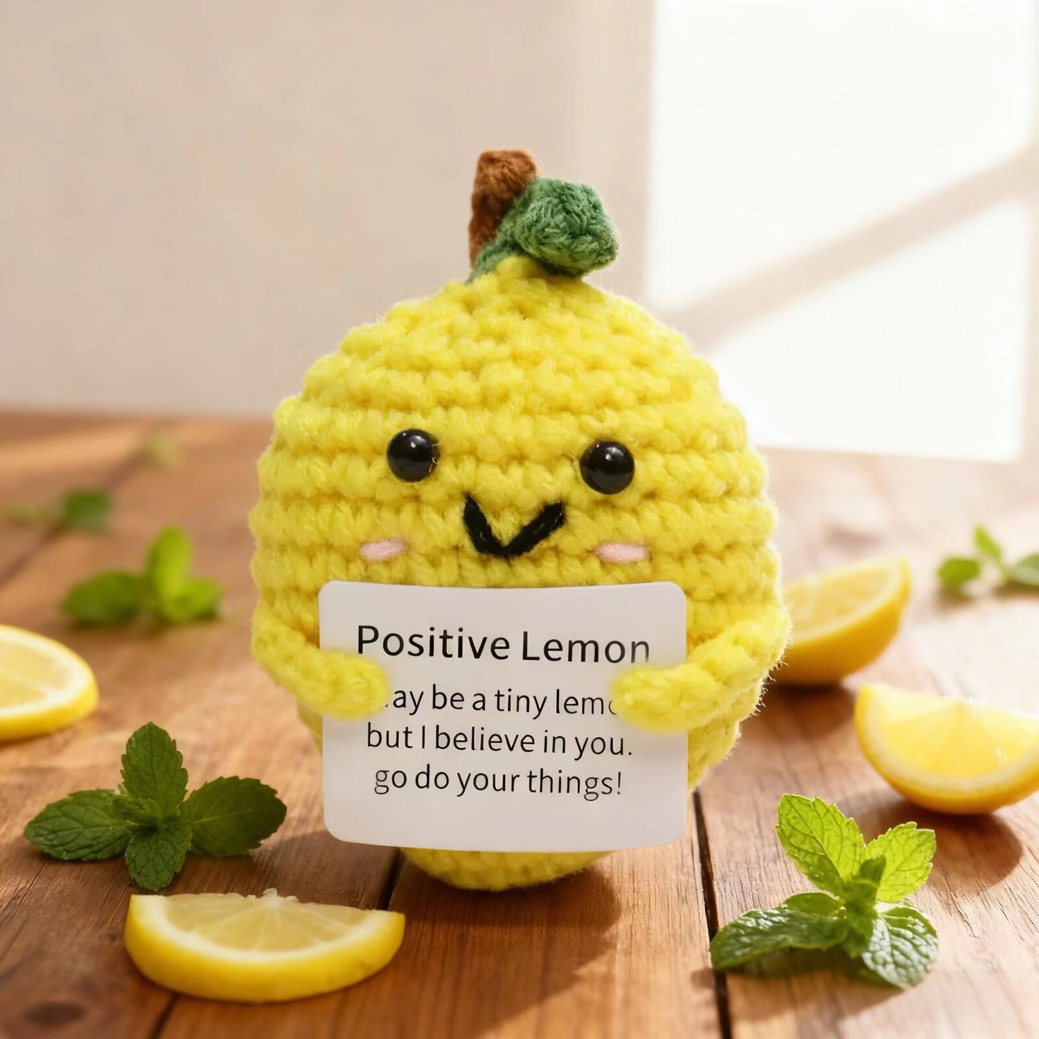 Crochet Positive Lemon Plush