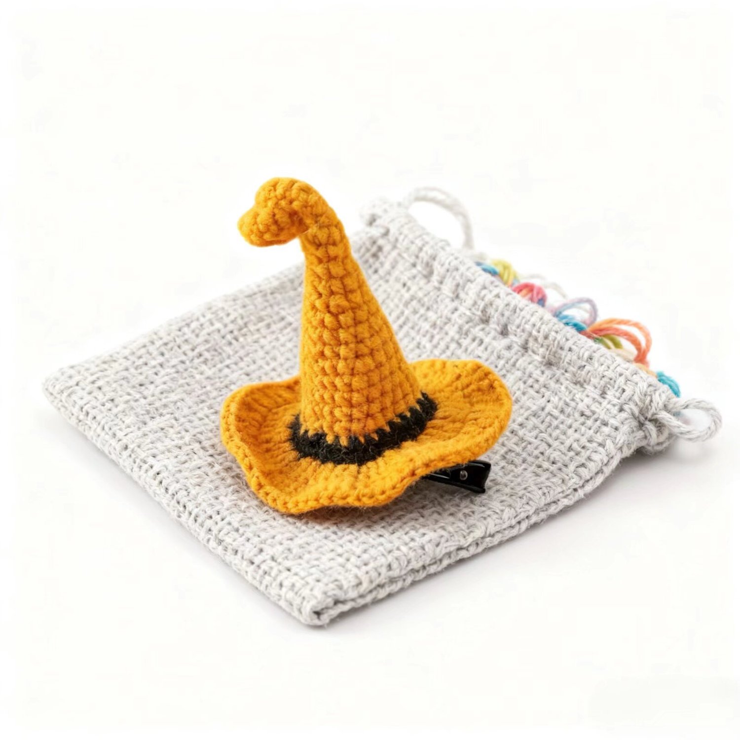 Halloween Witch Hat Crochet Hair Clip