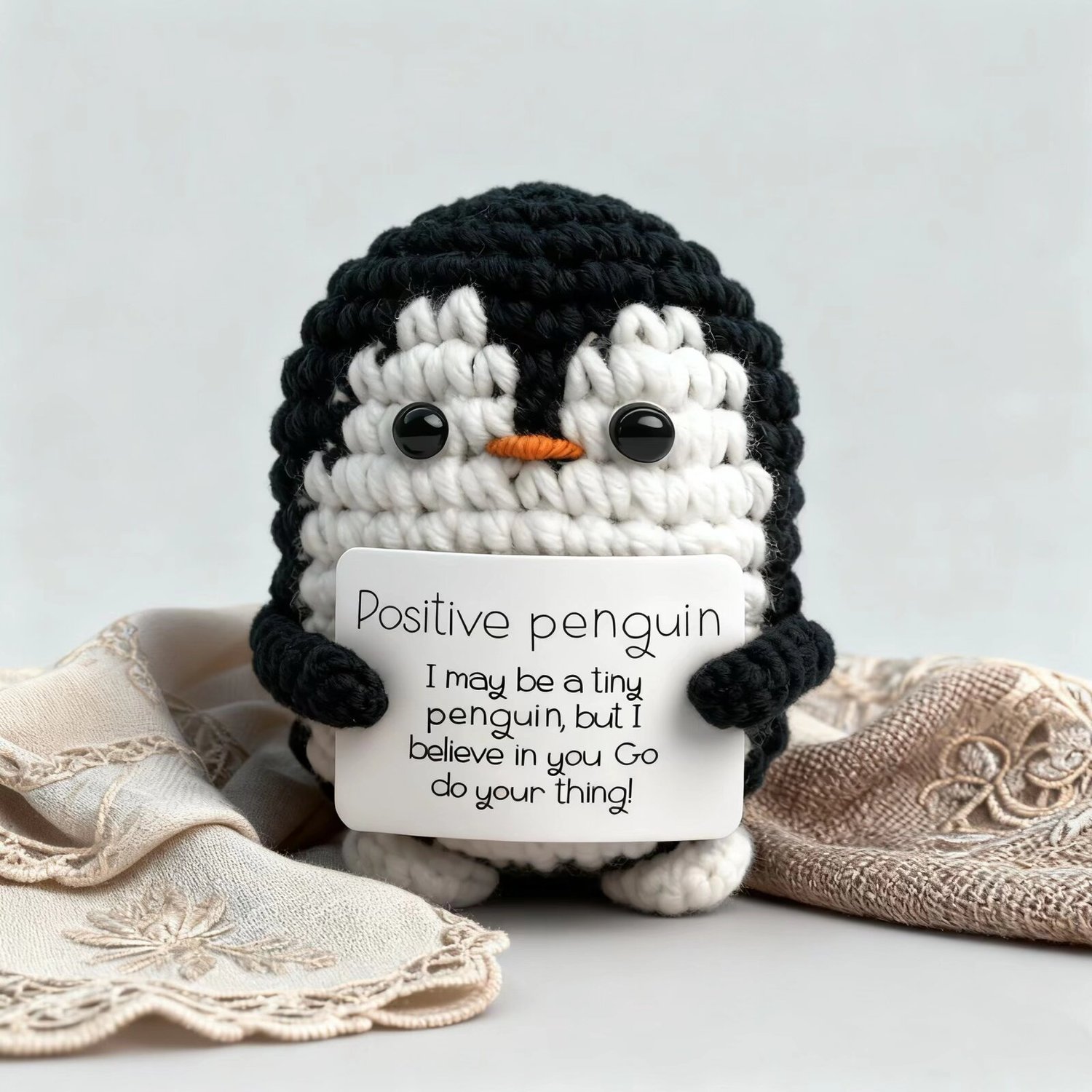 Crochet Positive Penguin Plush