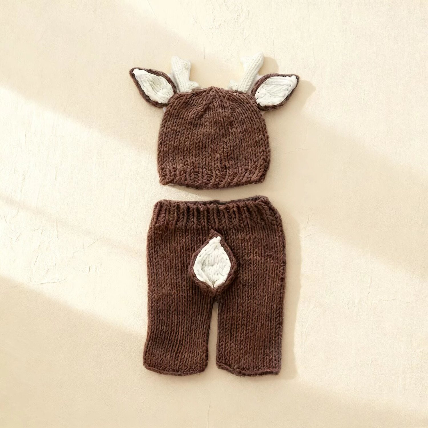 Knit Deer Baby Outfit Set
