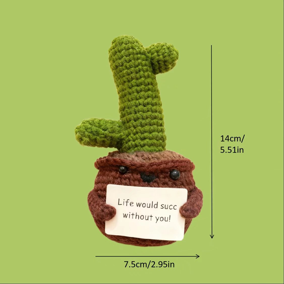 Crochet Funny Cactus Plush Gift