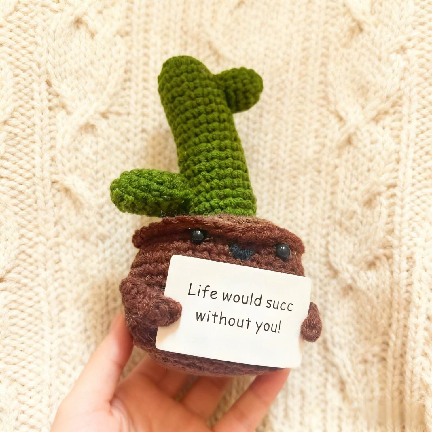 Crochet Funny Cactus Plush Gift