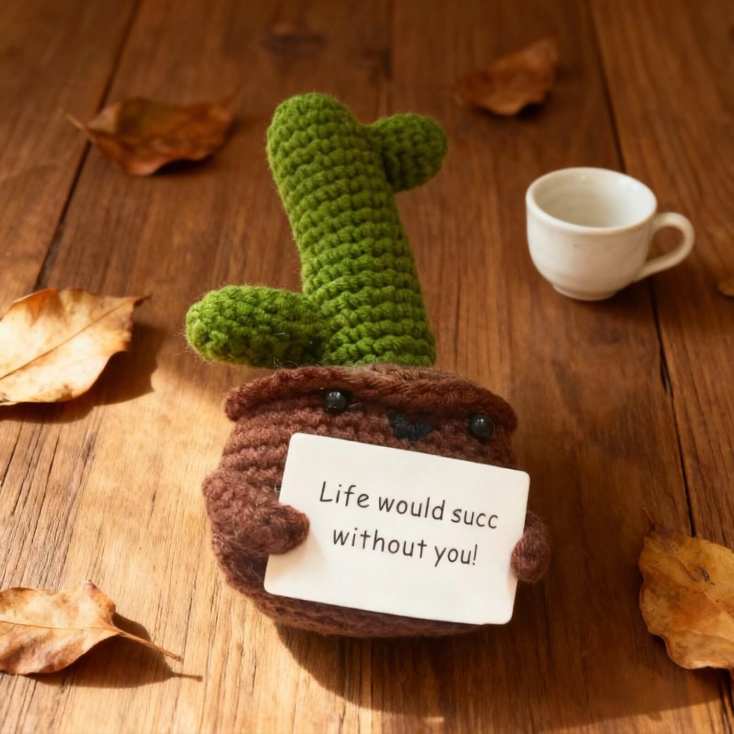 Crochet Funny Cactus Plush Gift