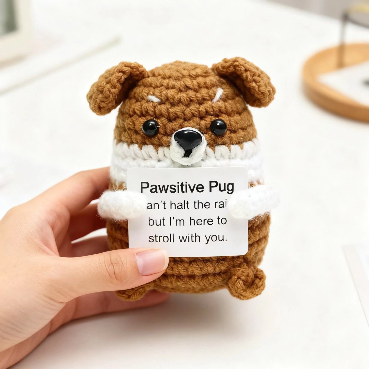 Crochet Pawsitive Pug Plush Toy