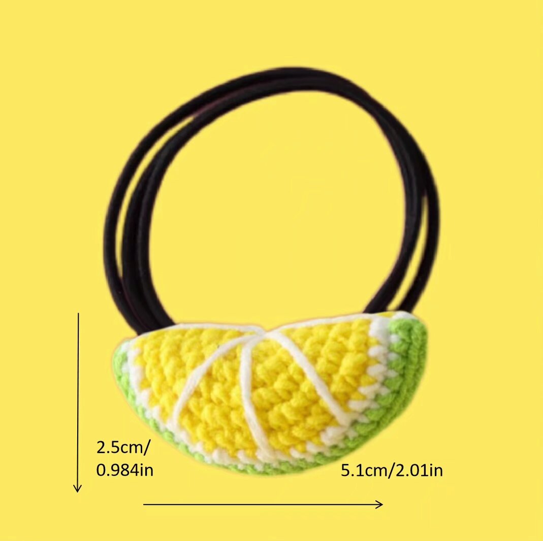 Crochet Lemon Hair Tie