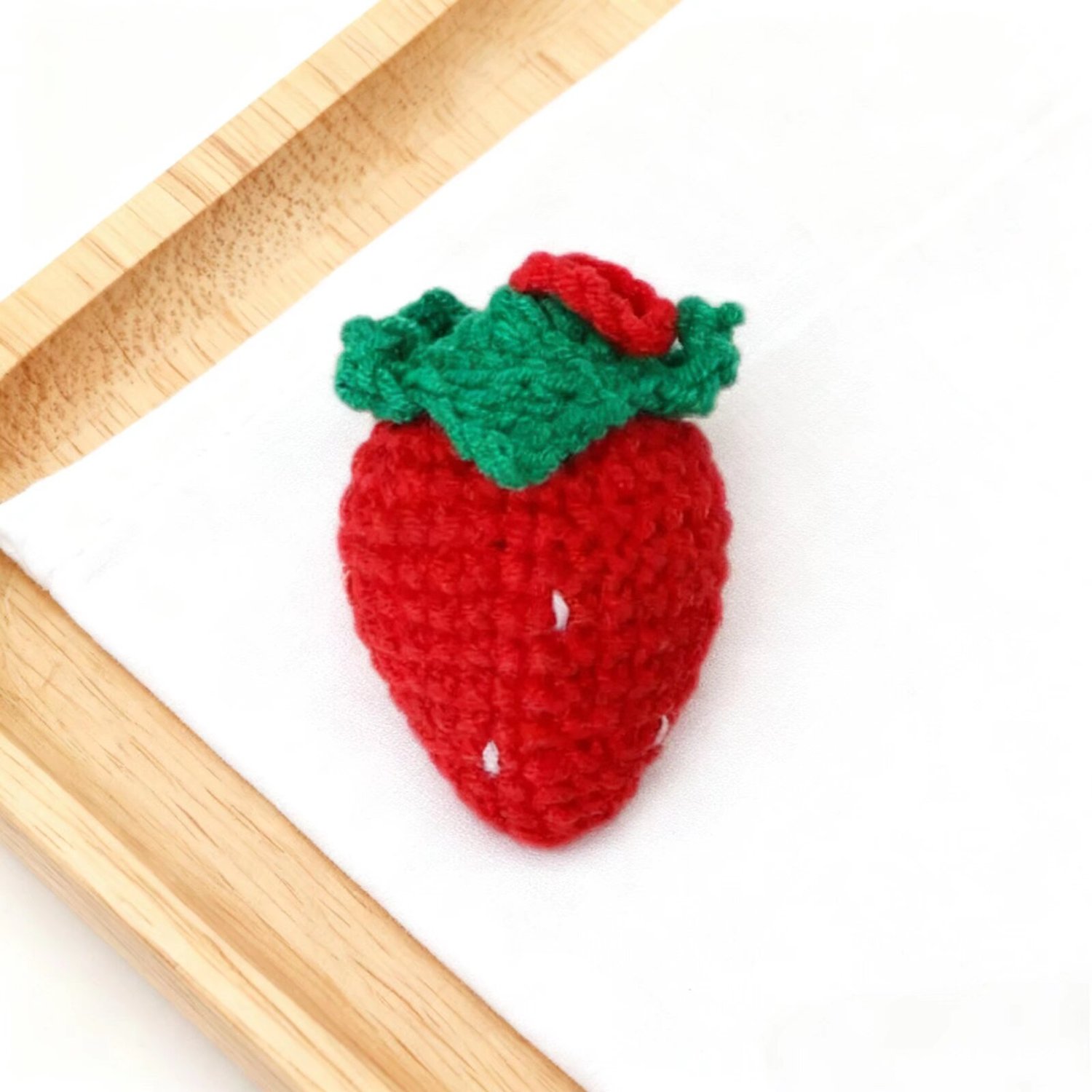 Mini Strawberry Crochet Plush