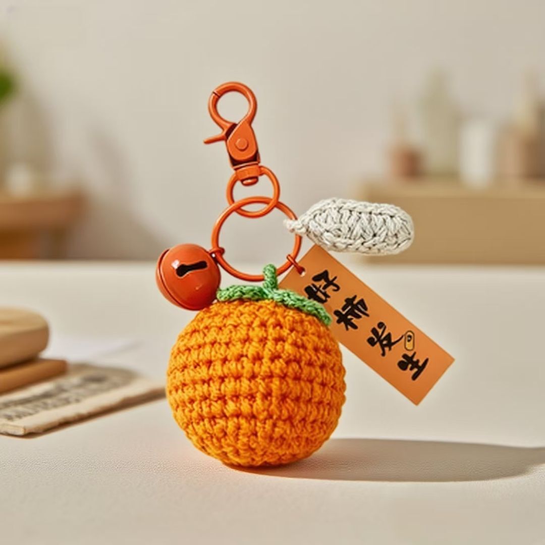 Crochet Lucky Orange Keychain Kit