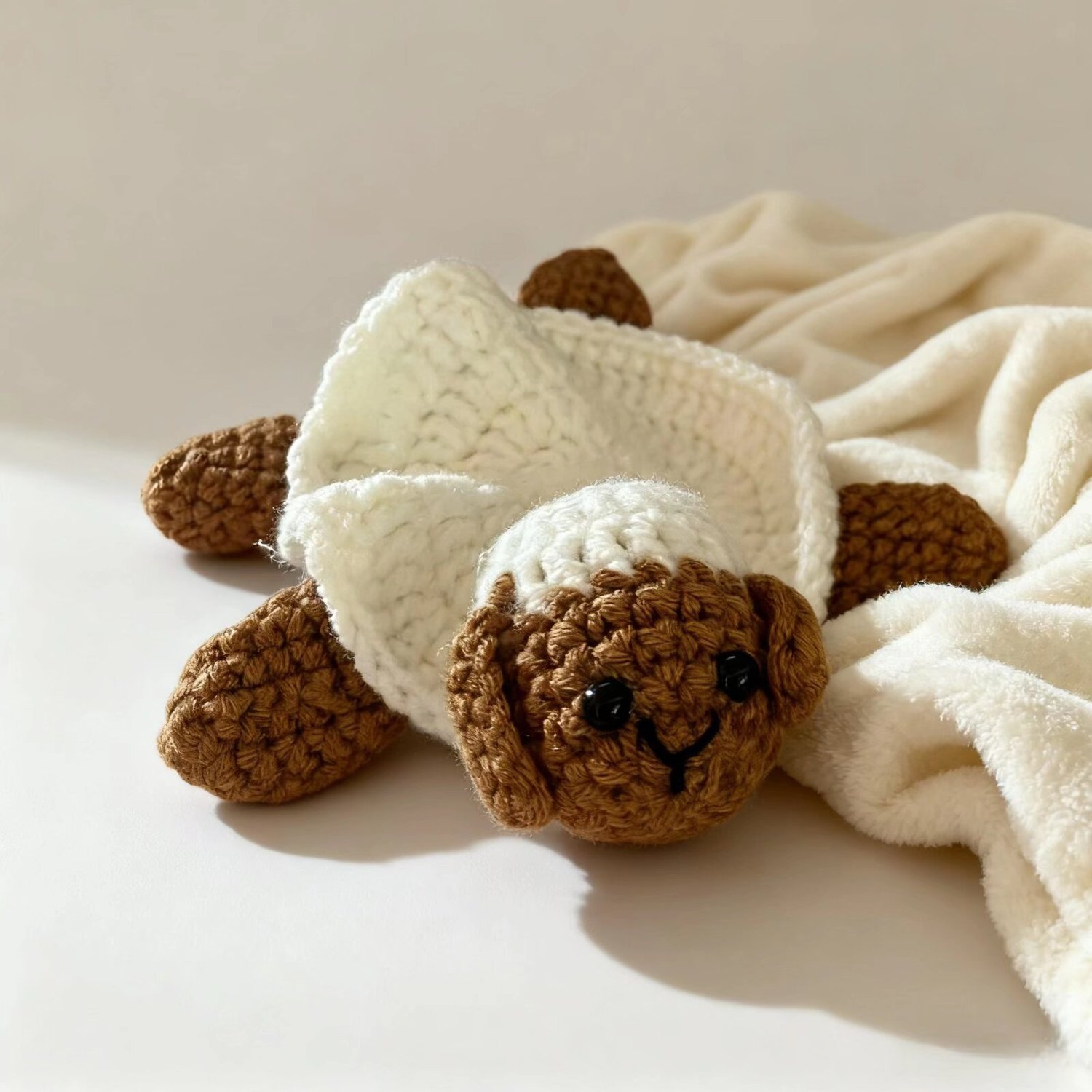 Crochet Sheep Coaster Handmade Cup Mat