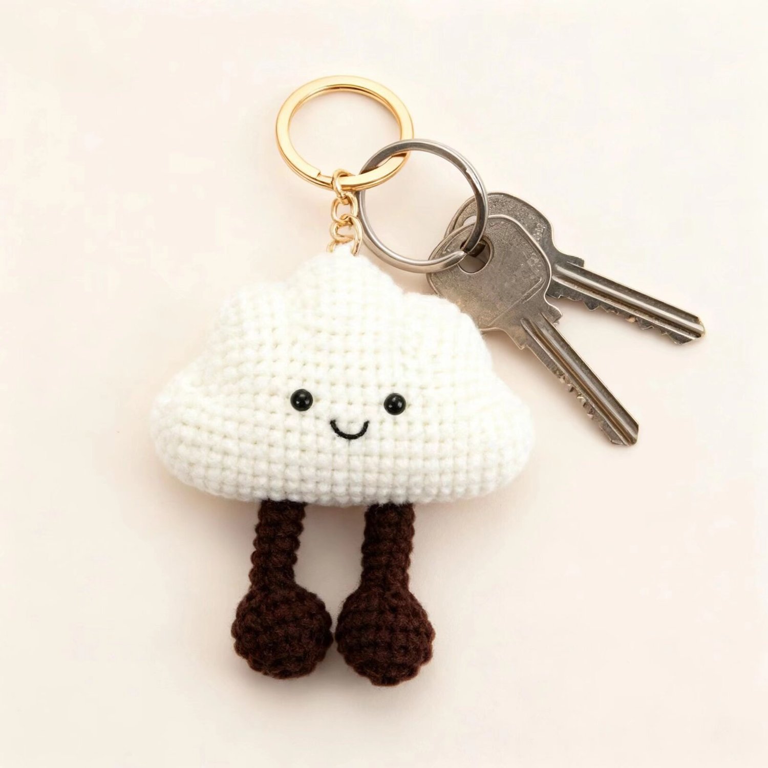 Crochet Cloud Keychain Plush Kit
