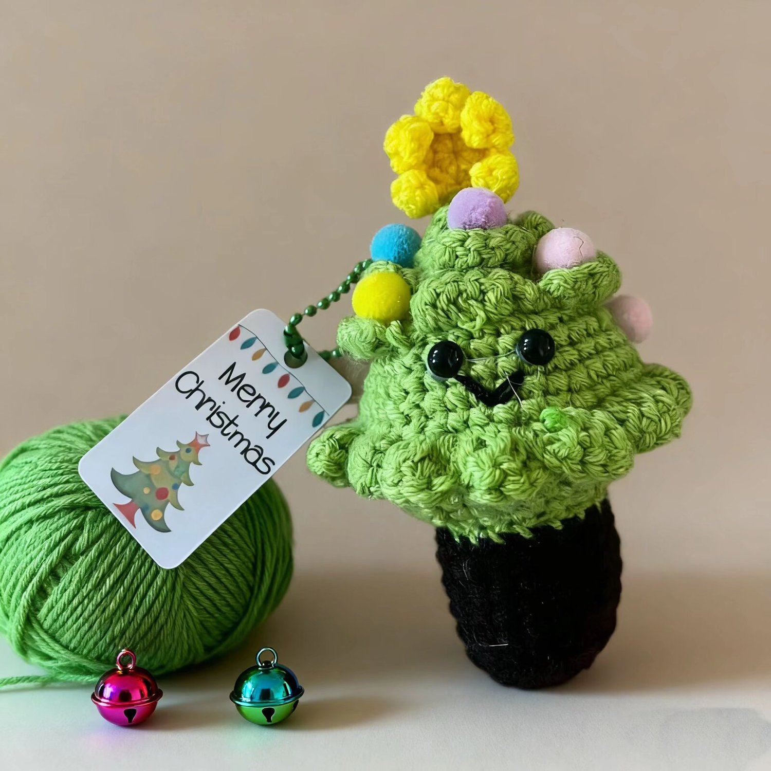 Crochet Christmas Tree Cactus Ornament