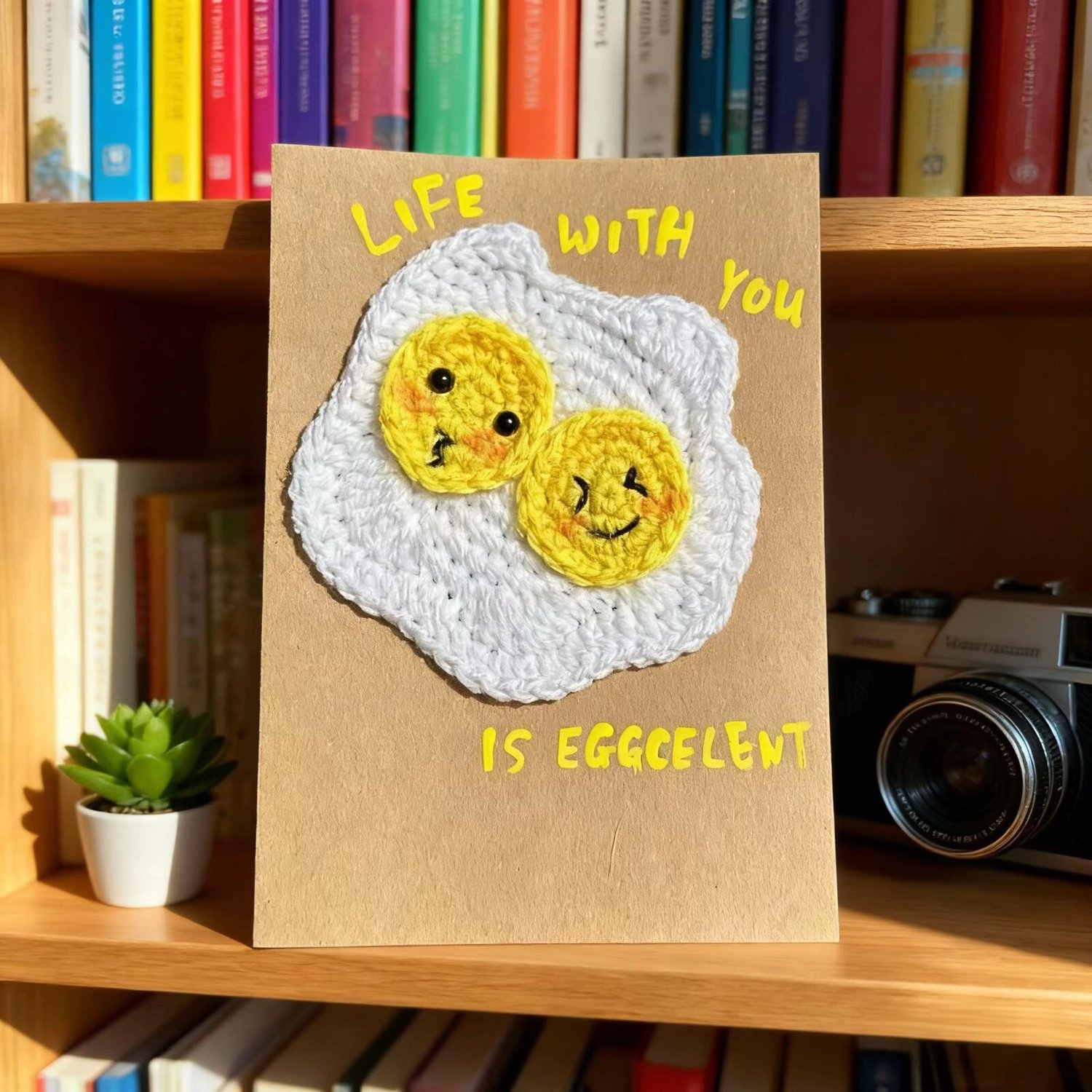 Crochet Fried Egg Doll Card DIY Kit