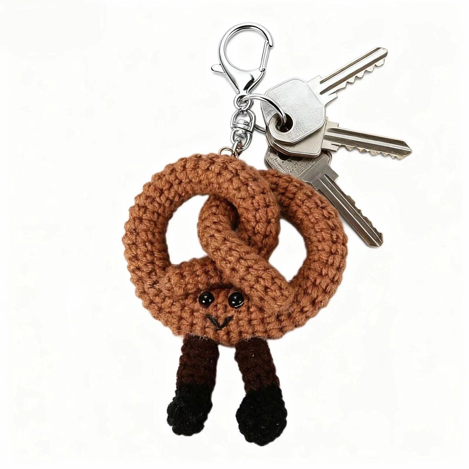 Crochet Pretzel Keychain Doll Kit