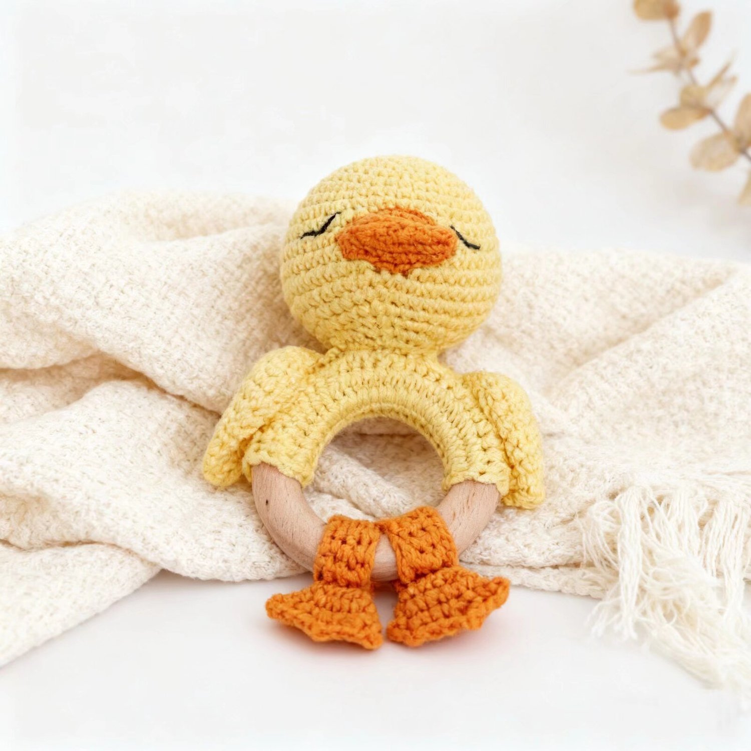 Crochet Animal Doll Set Duck Rabbit Flamingo