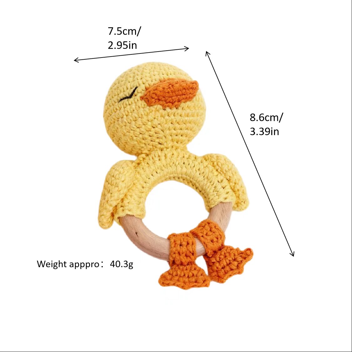 Crochet Animal Doll Set Duck Rabbit Flamingo