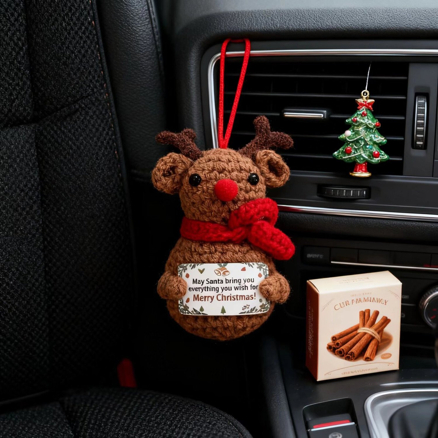 Crochet Christmas Moose Doll Keychain