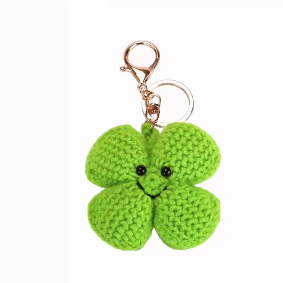 Crochet Four Leaf Clover Keychain Kit