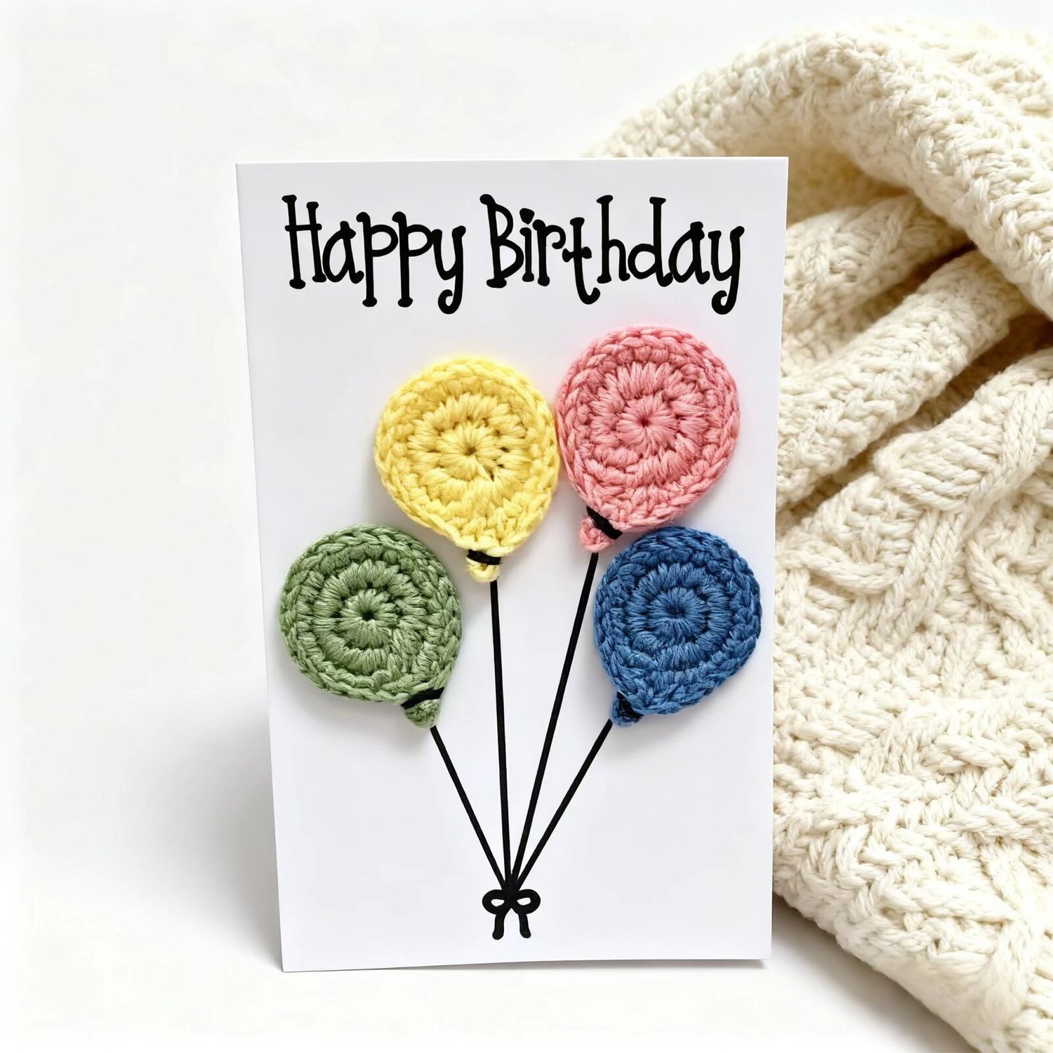 Crochet Birthday Balloon Doll Card Kit