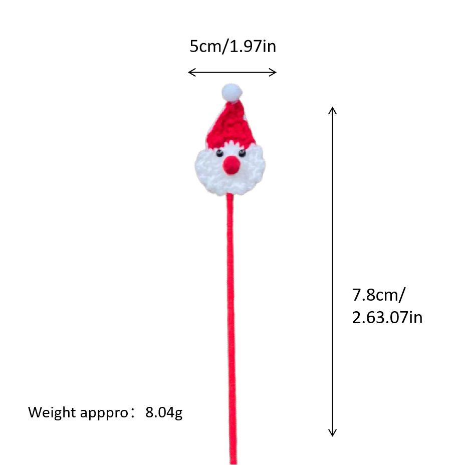 Crochet Santa Stick Handmade Festive Accessory