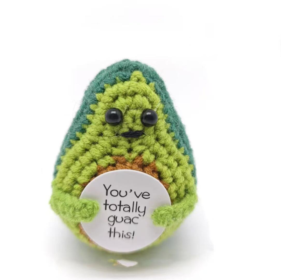 Positive Avocado Crochet Plush