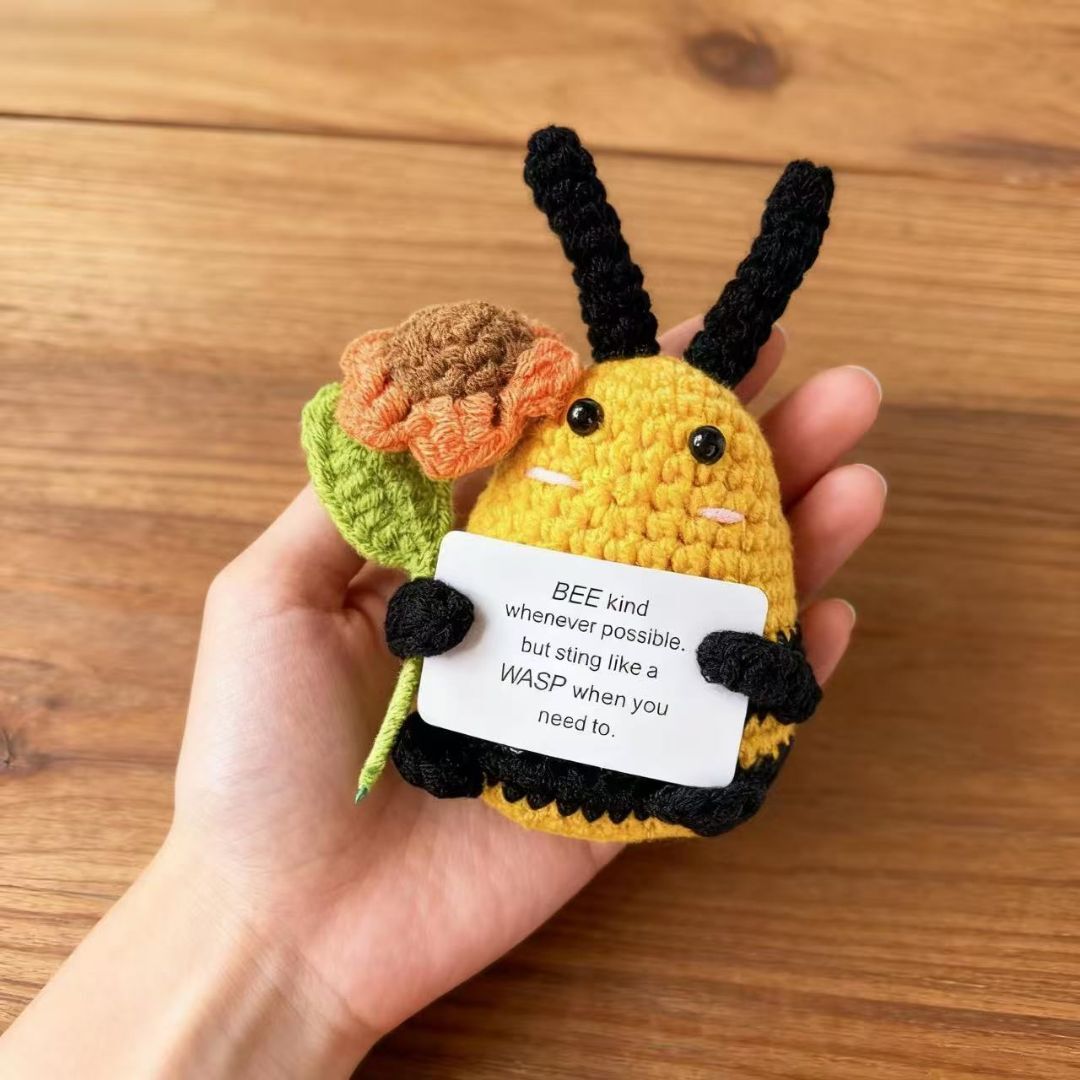 Bee Kind Crochet Plush Decor