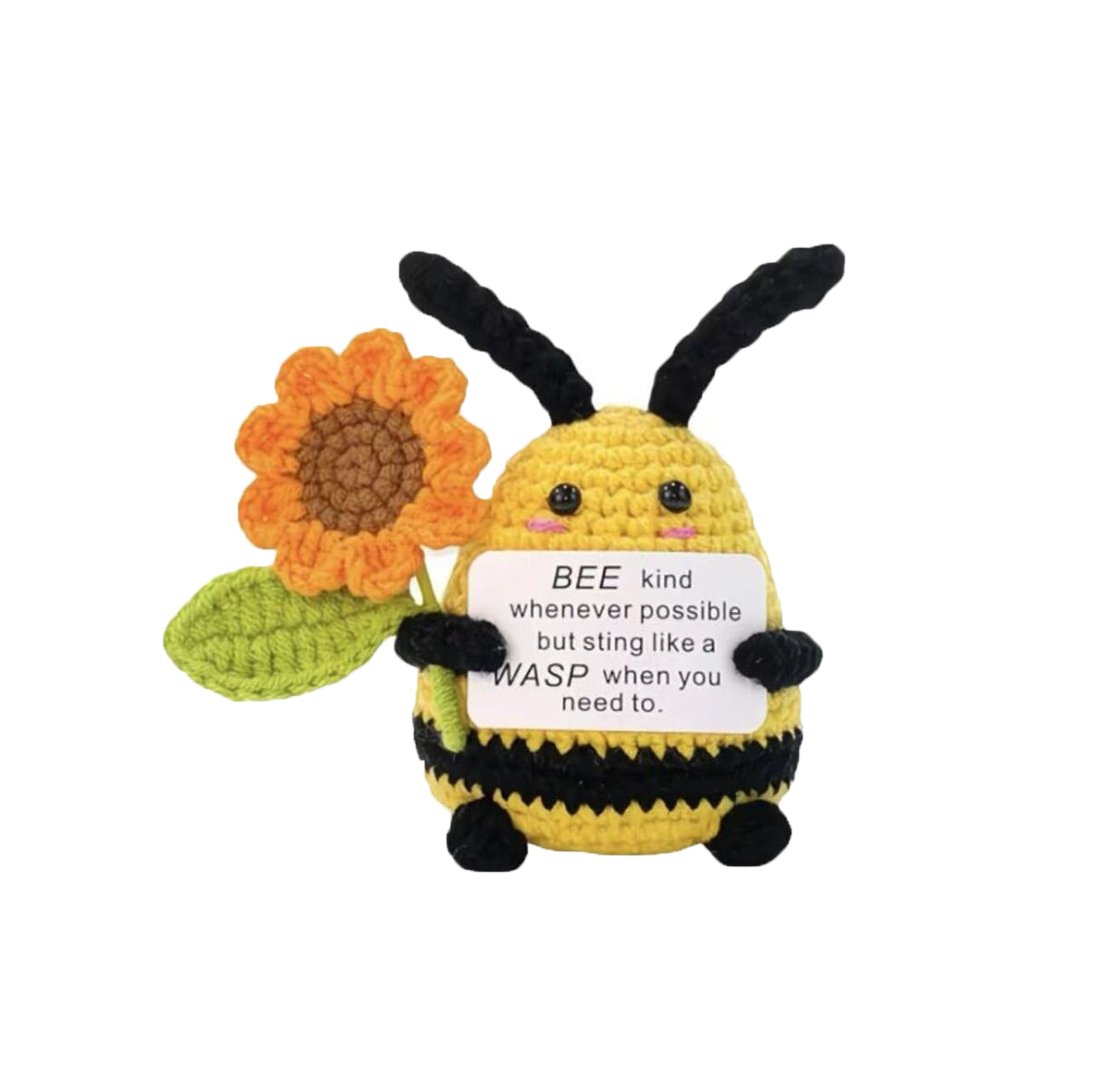 Bee Kind Crochet Plush Decor