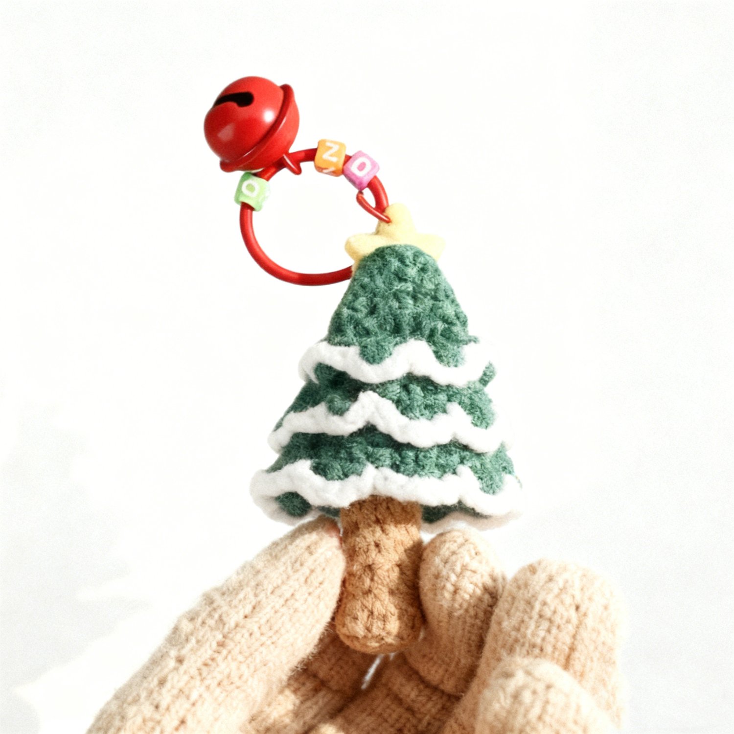 Christmas Tree Crochet Keychain