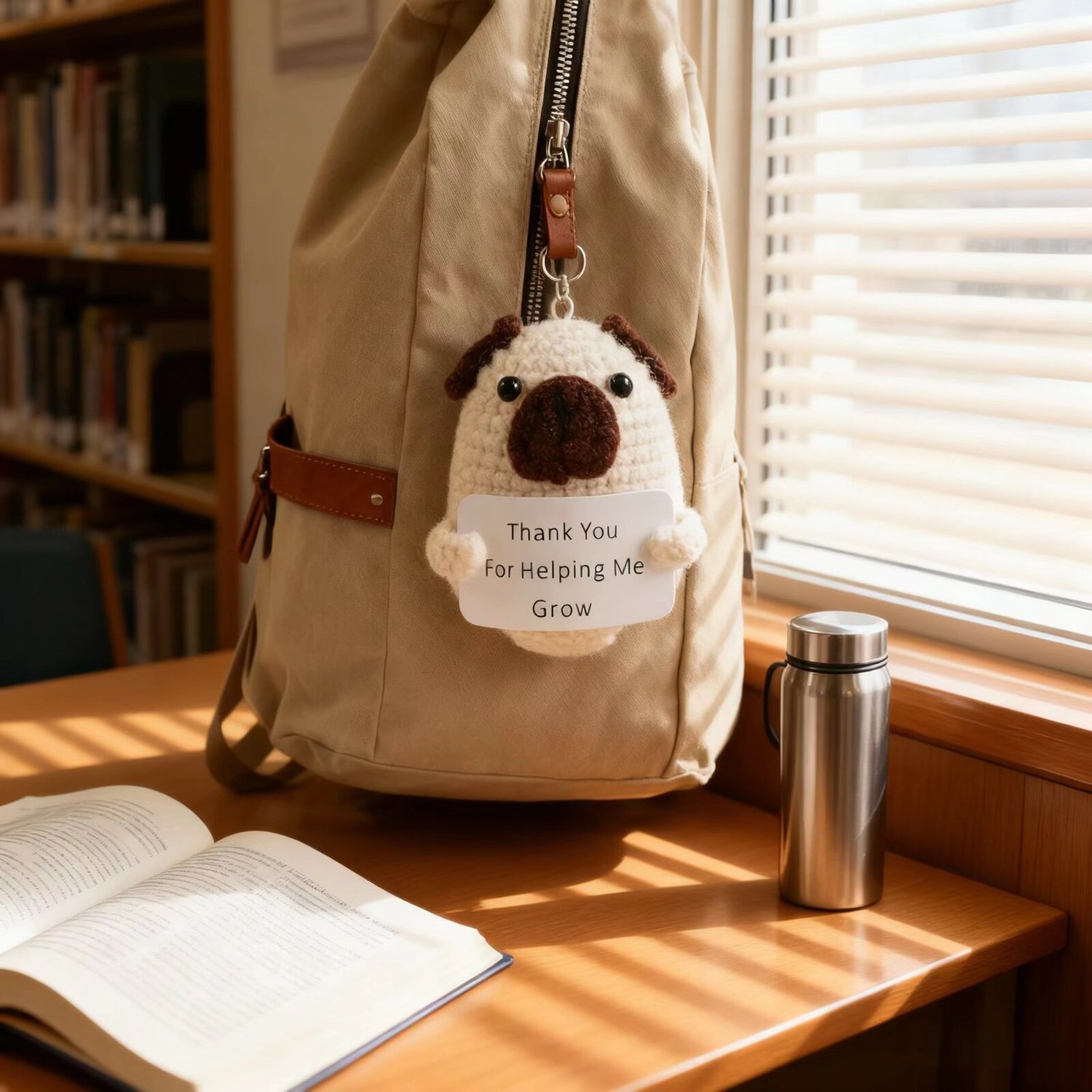 Crochet Pug Plush Thank You Gift