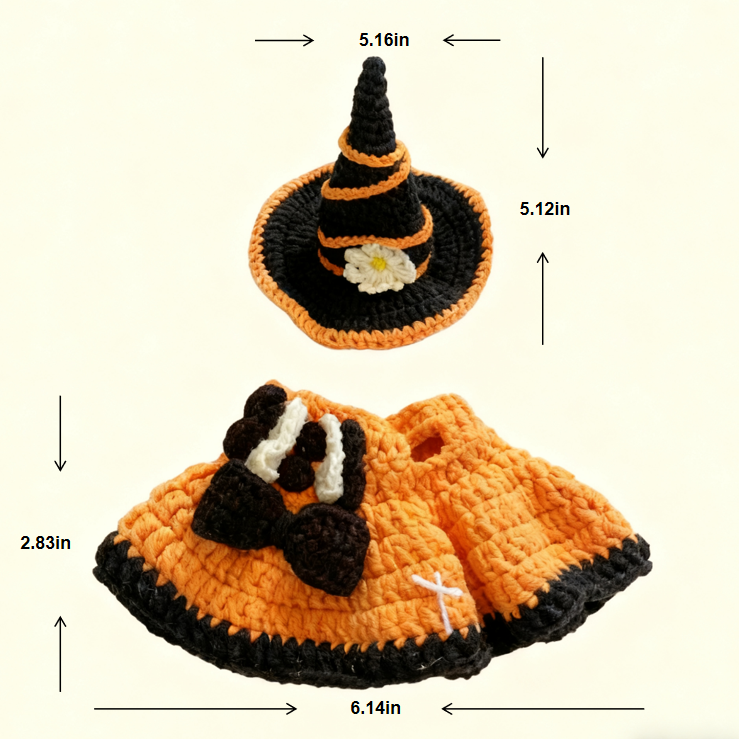 Crochet Witch Doll Outfit Set
