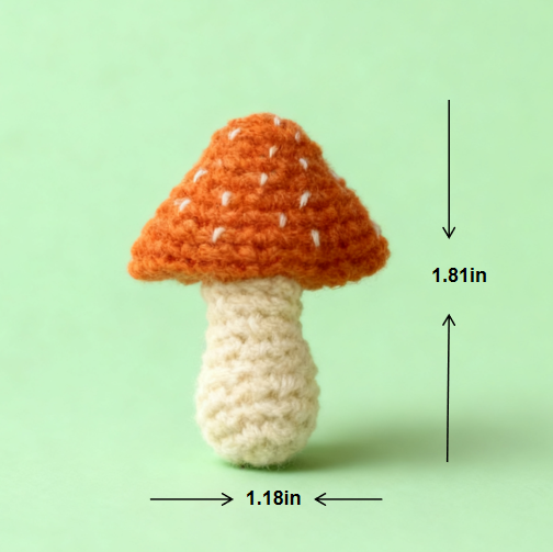 Crochet Mushroom Brooch Jewelry