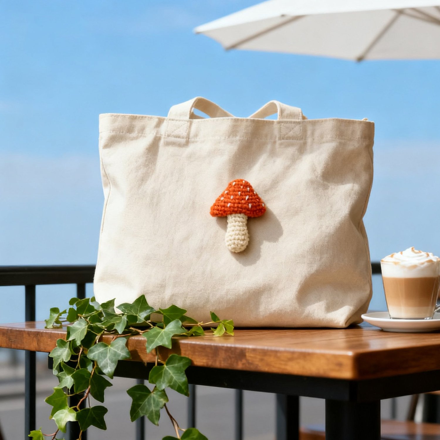Crochet Mushroom Brooch Jewelry