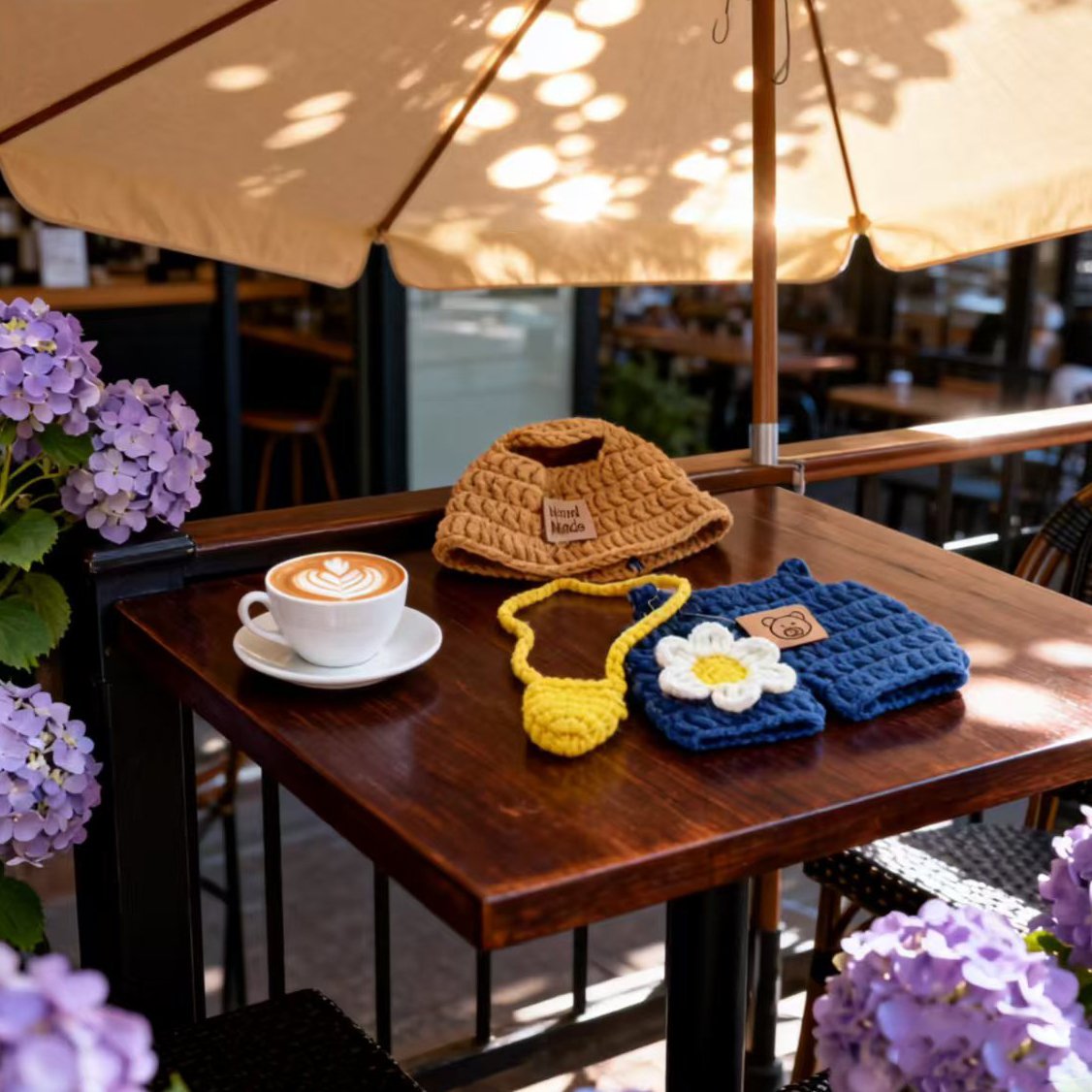 Crochet Doll Clothes Bucket Hat Set