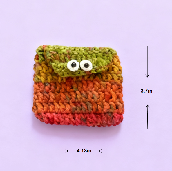 Crochet Monster Coin Pouch Bag