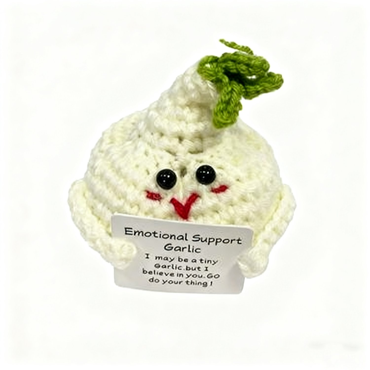 Garlic Crochet Doll Keychain