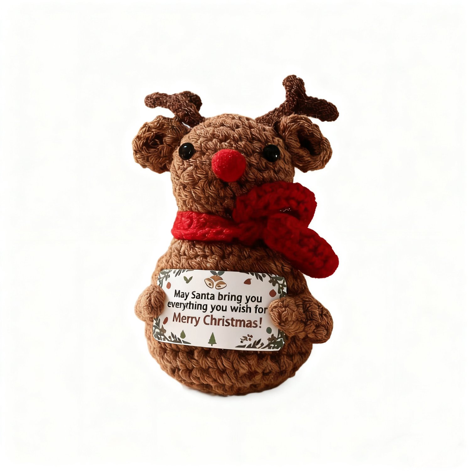Crochet Christmas Moose Doll Keychain