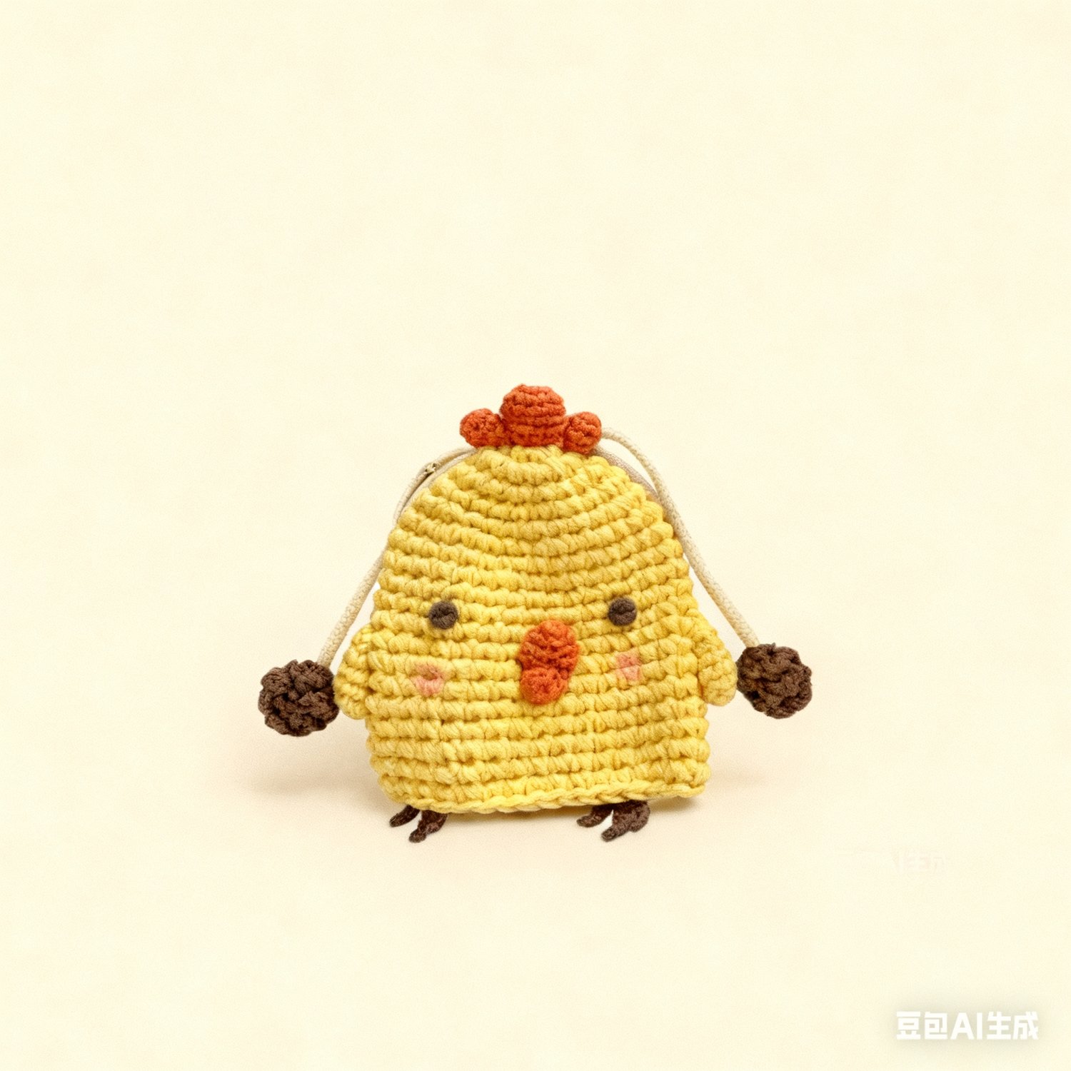 Crochet Chicken Keychain Hen Charm