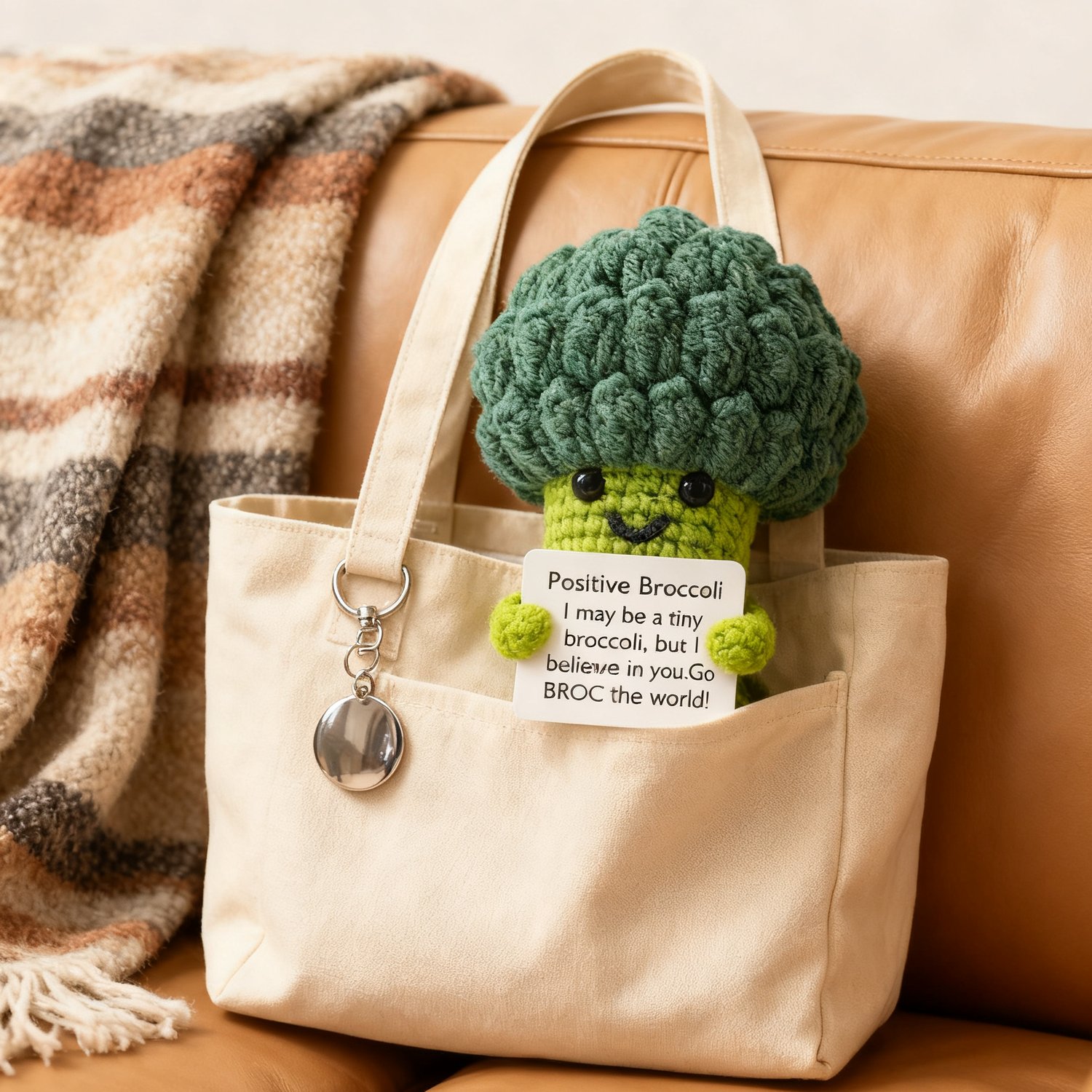 Positive Broccoli Crochet Plush