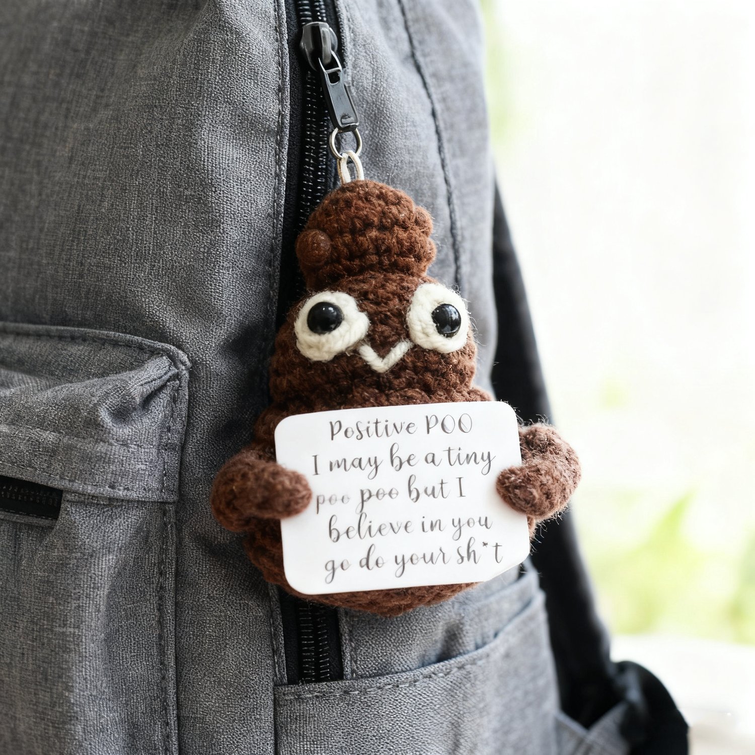 Crochet Positive Poo Plush Toy