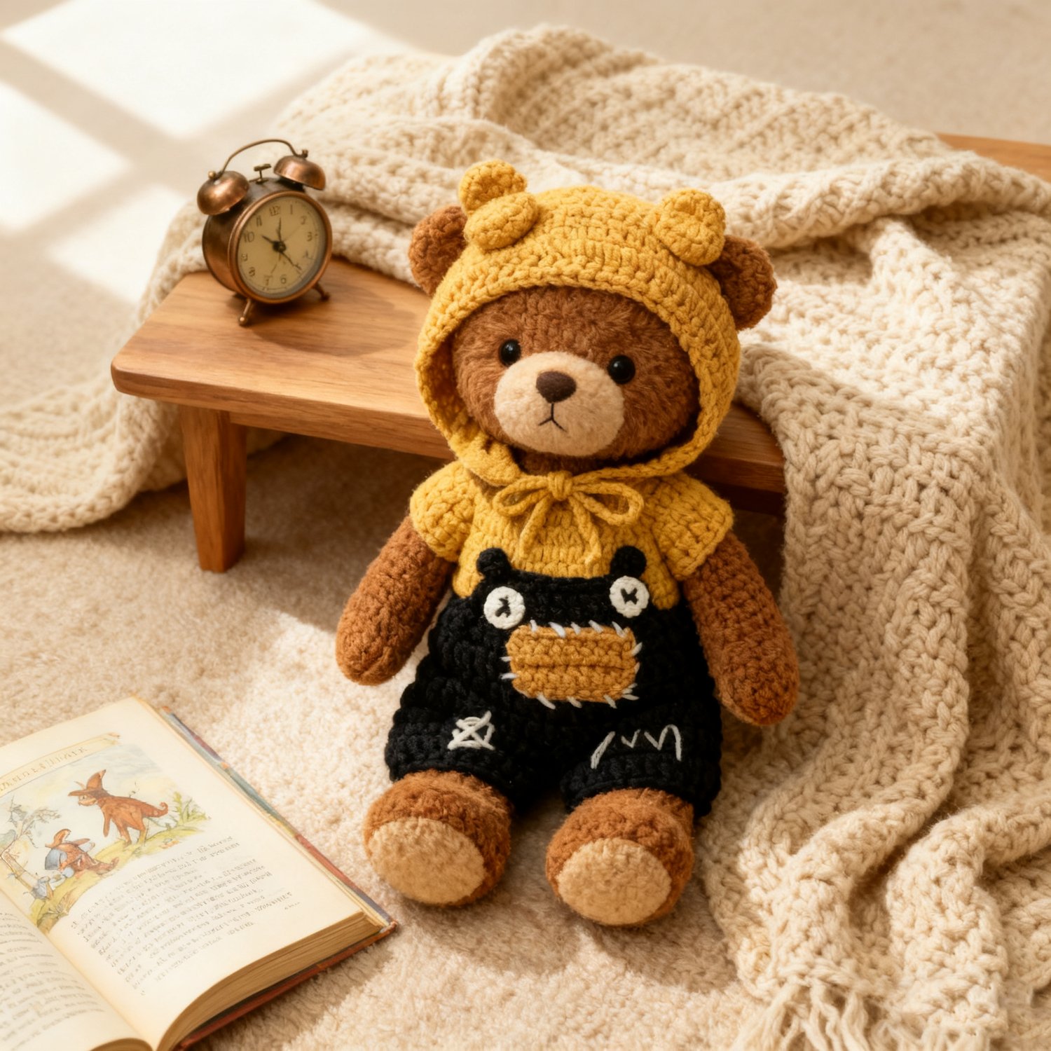 Crochet Bear Doll Clothes Set